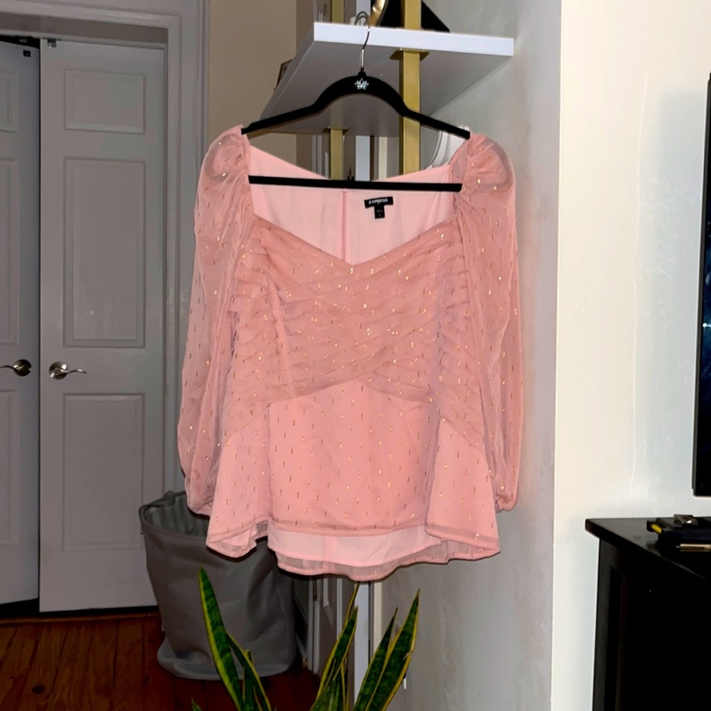 Express Rose and Gold Shirt